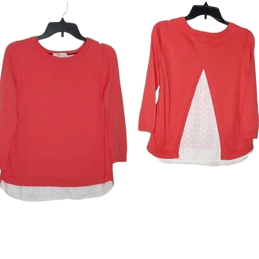 𝅺BODEN-ORANGE top with white back and skirt. Size XS